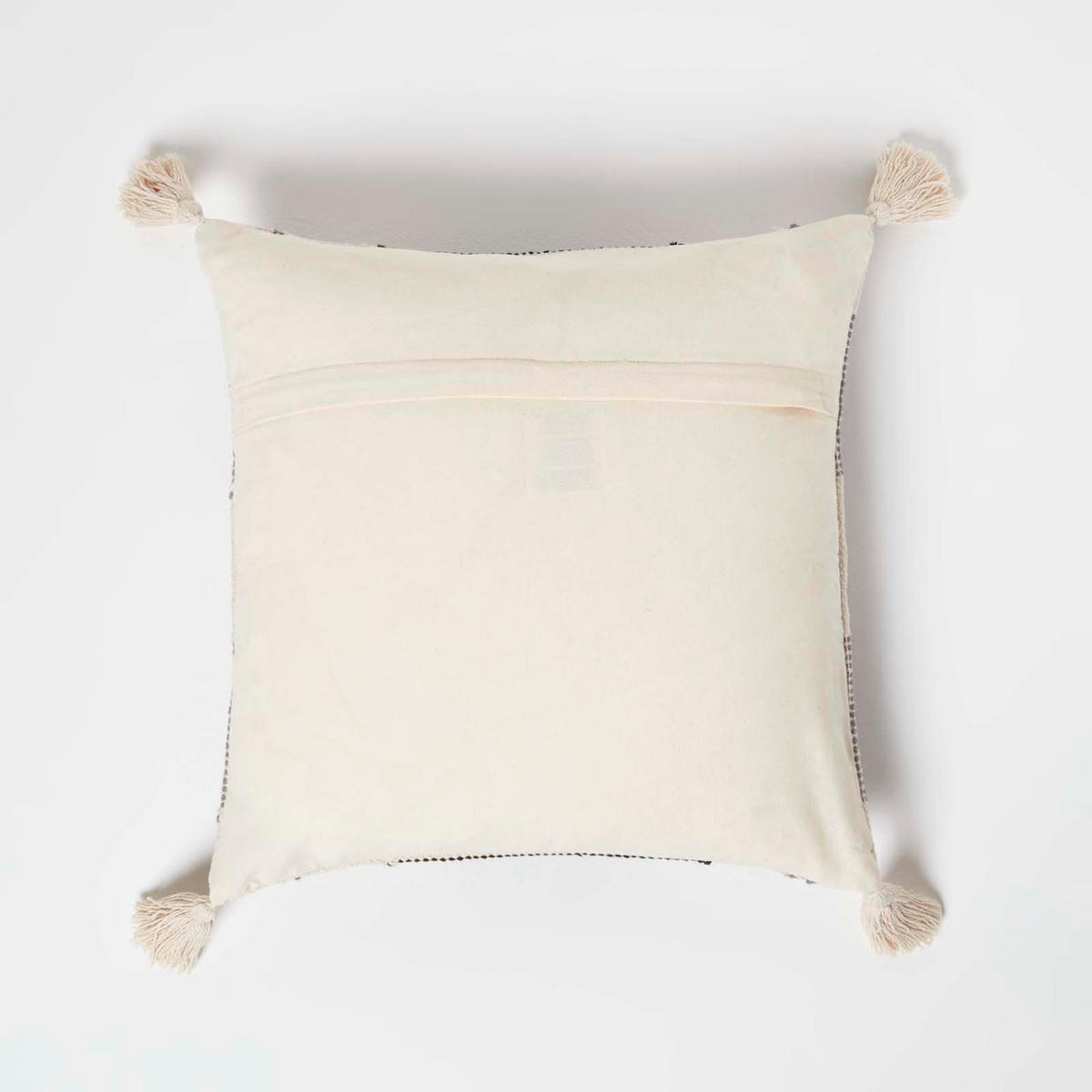DEKOKISSEN Malmö 45/45 cm geometrisch gemustert - Creme, Textil (45/45cm) - Homescapes