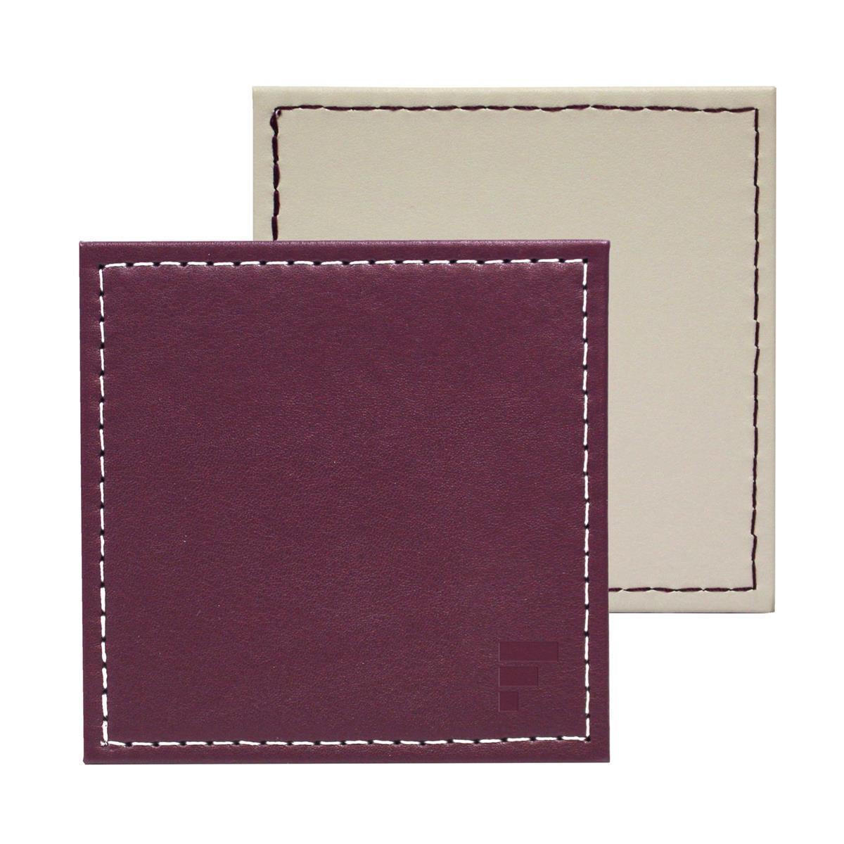 UNTERSETZER Pflaume/Stein, 4er Set - Violett, Textil (10/10cm) - Freeform