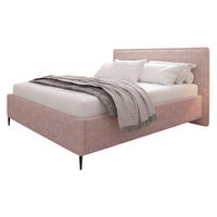 POLSTERBETT Puretta - Hellrosa/Schwarz, Holzwerkstoff/Textil (180/200cm) - MIRJAN24