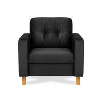 SESSEL ERISO mit Armlehnen und angenehmer Stoff zum Anfassen, Velour-Stoff, graphit - Graphitfarben/Braun, Textil (80/75/75cm) - KONSIMO®