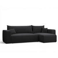 ECKSOFA Luna Mit Schlaffunktion - Dunkelgrau, Holzwerkstoff/Textil (145/248cm) - Fun Möbel