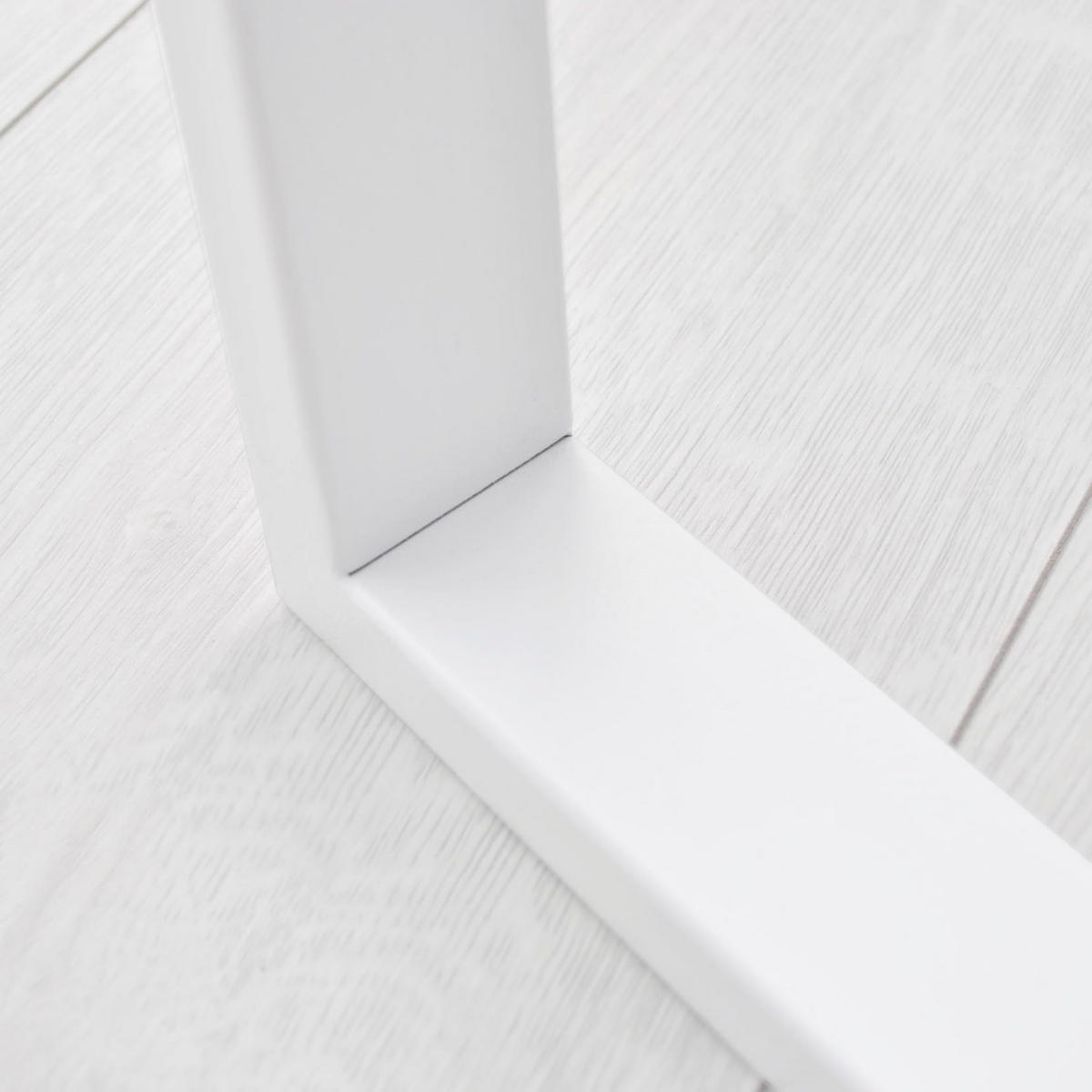 TISCHBEINE Loft 60 × 72 cm - Weiß, Metall (60/72/60cm) - Design Möbel