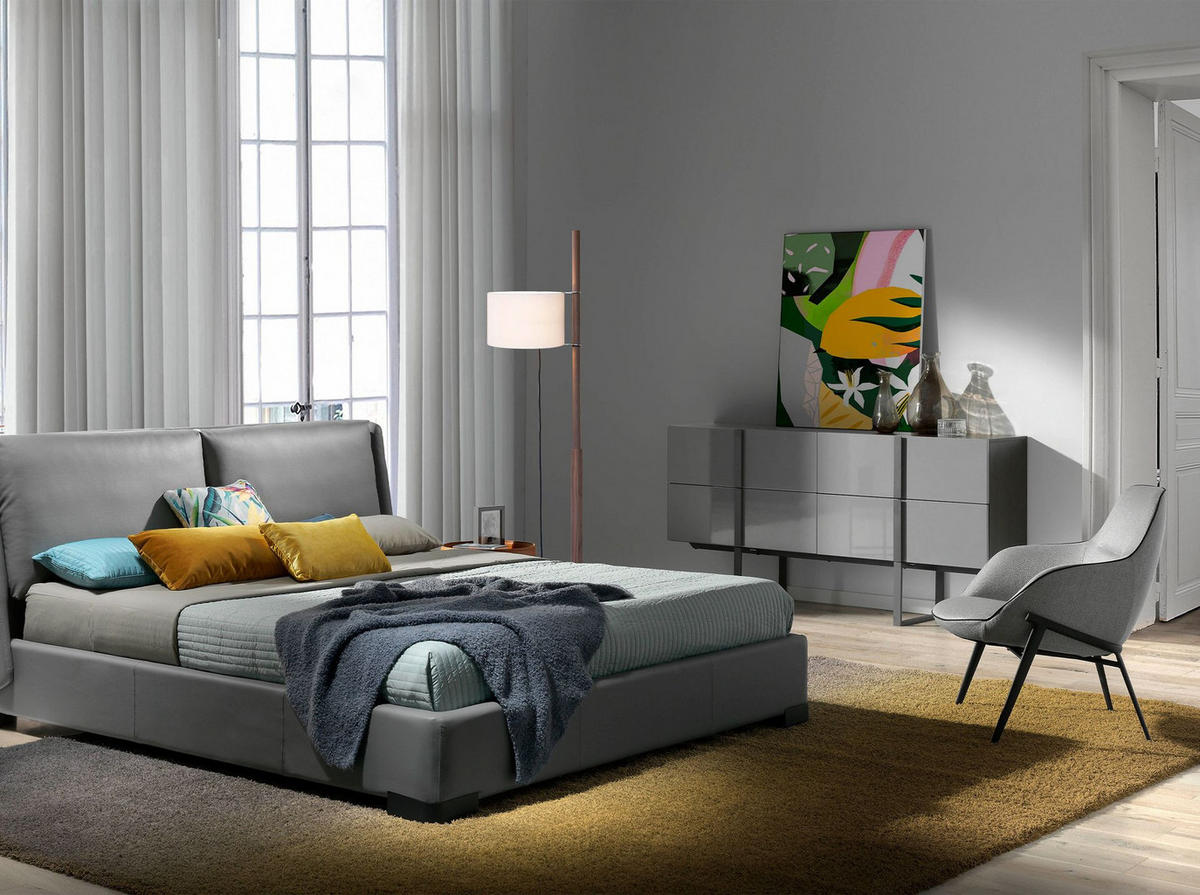 SESSEL aus grauem Stoff - Schwarz/Grau, Textil/Metall (76/84/67cm) - ANGEL CERDA