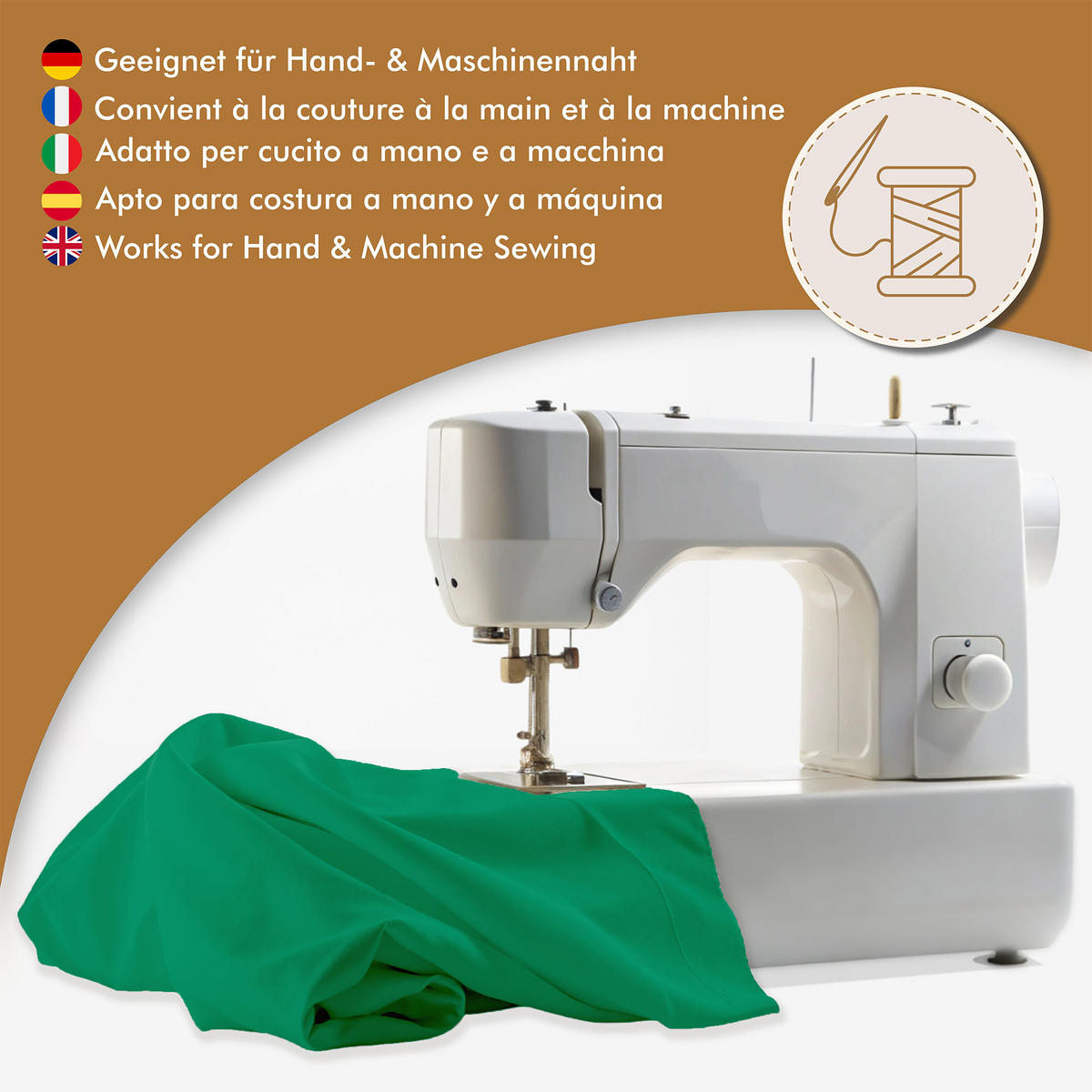 BAUMWOLLSTOFF Grün 160 cm breit, 145 g/m², uni grün, strapazierfähige Canvas-Qualität für Nähen & Deko - Grün, Textil (160/100cm) - Dreamroots