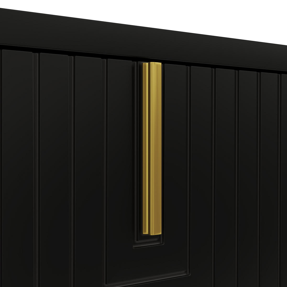 TV-LOWBOARD Schwarz 160/38/44.5 cm - Schwarz, Holzwerkstoff (160/44.5/38cm) - PANGIVO