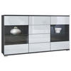 SIDEBOARD Bari Weiß Hochglanz - Weiß Hochglanz, Holzwerkstoff (138.5/75.5/35cm) - Vladon