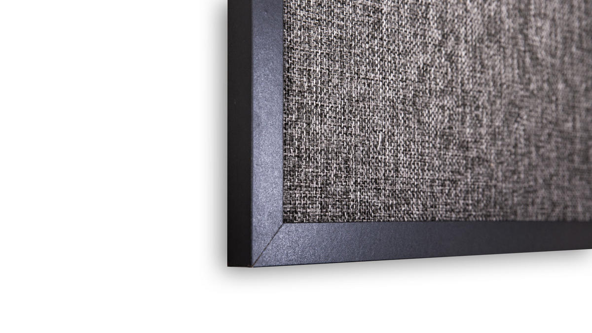 KOMBI-TAFEL magnetische Kreidetafel und Filz 60x40 cm, schwarz lackierter Holzrahmen - Schwarz/Grau, Holz (60/40/0.7cm) - ALLboards