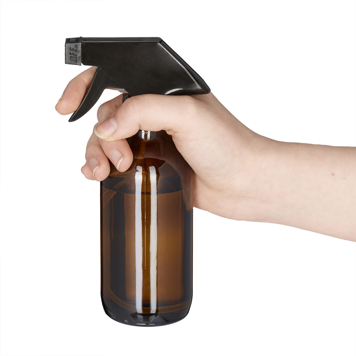 2XSPRÜHFLASCHE - Braun, Glas/Kunststoff (9.5/18/6cm) - Relaxdays