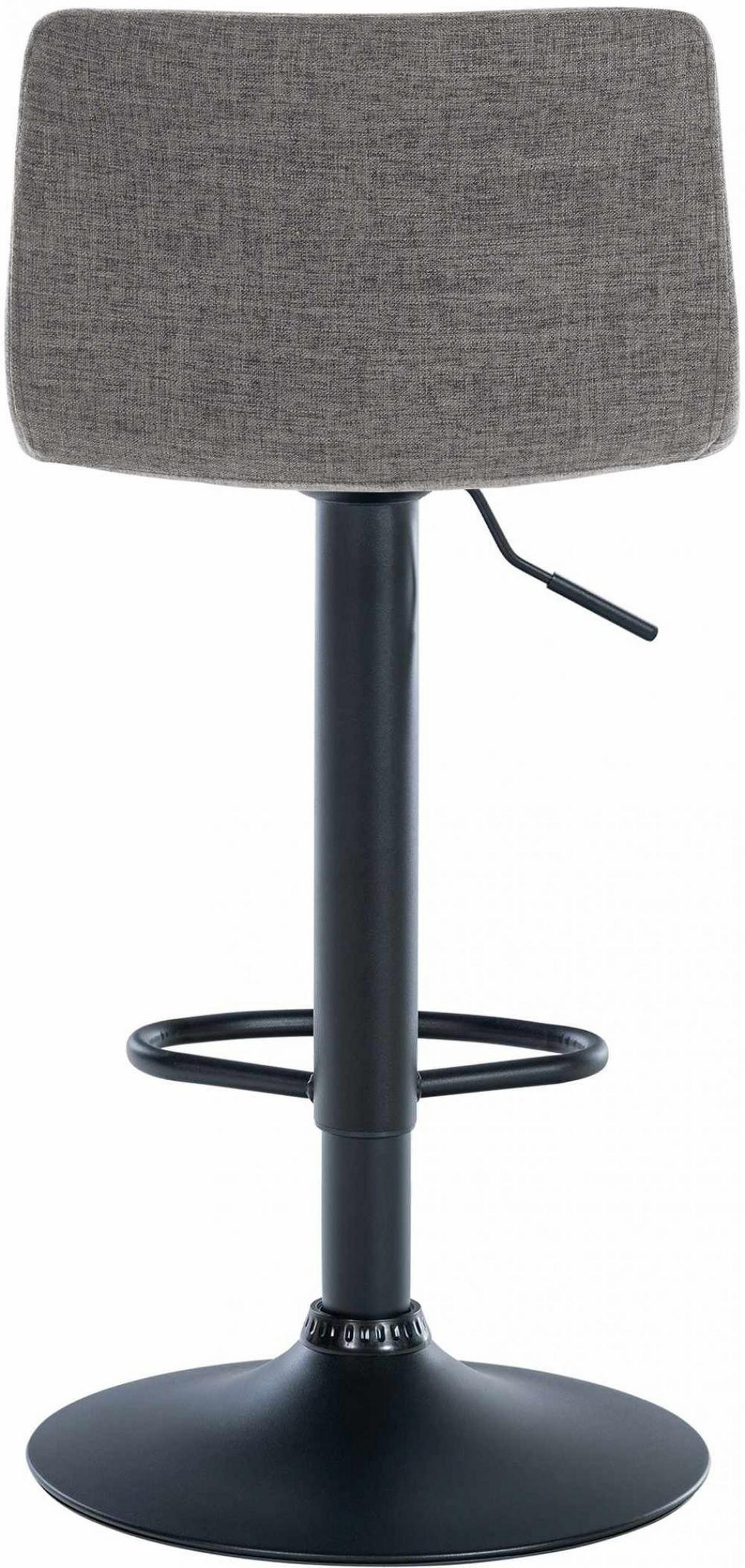 BARHOCKER Stoff hellgrau - Hellgrau/Schwarz, Textil/Metall (39/84/36cm) - CLP