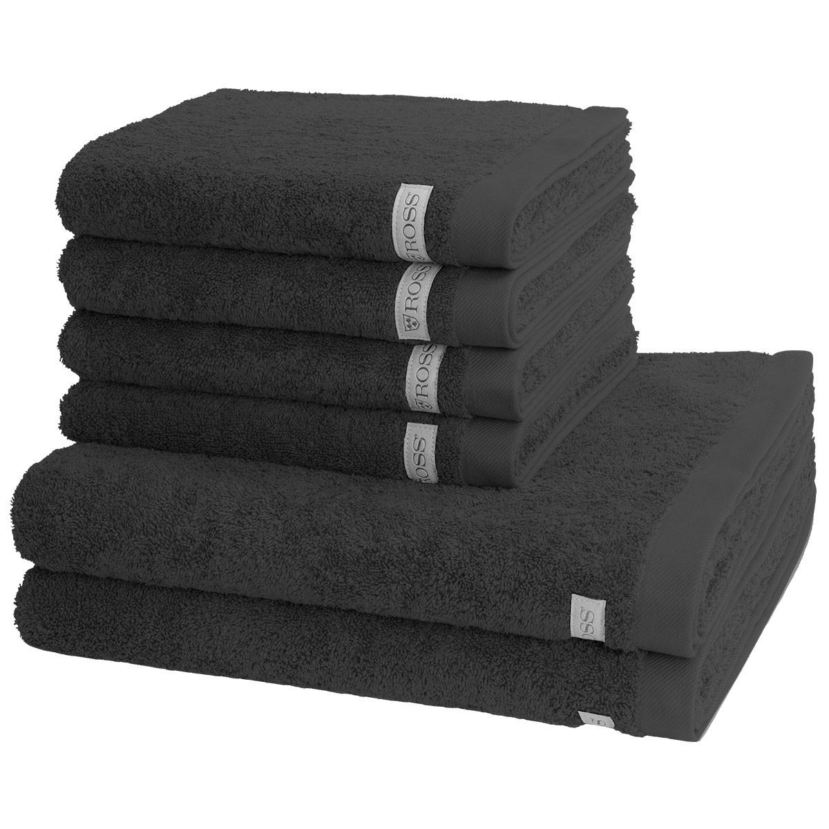 FROTTIERSET Sinfonie 6-teilig - Dunkelgrau, Textil (50/100cm) - Ross