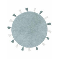 KINDERTEPPICH waschbar Malu Mint ø 100 cm rund - Mintgrün, Naturmaterialien/Textil (100/100cm) - Lytte