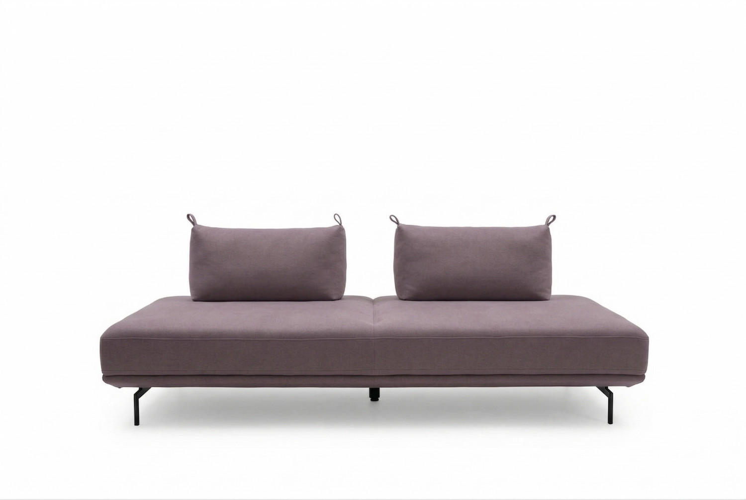 SCHLAFSOFA CANE Violett Webstoff - Violett/Schwarz, Textil/Metall (210/80/100cm) - KAWOLA