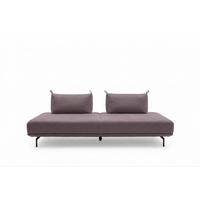 SCHLAFSOFA CANE Violett Webstoff - Violett/Schwarz, Textil/Metall (210/80/100cm) - KAWOLA