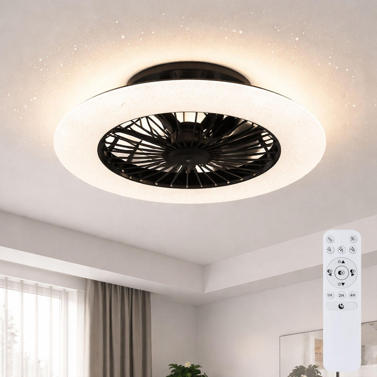 LED DECKENLEUCHTE TRAVO Weiß - Weiß, Metall (50/50/17.5cm) - Globo Lighting