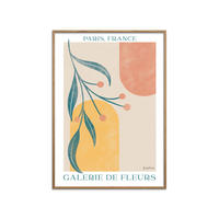 POSTER mit Rahmen Wild Apple - Botanical Poster III - Eichefarben/Multicolor, Holz/Papier (70/100cm) - Poster&Frame