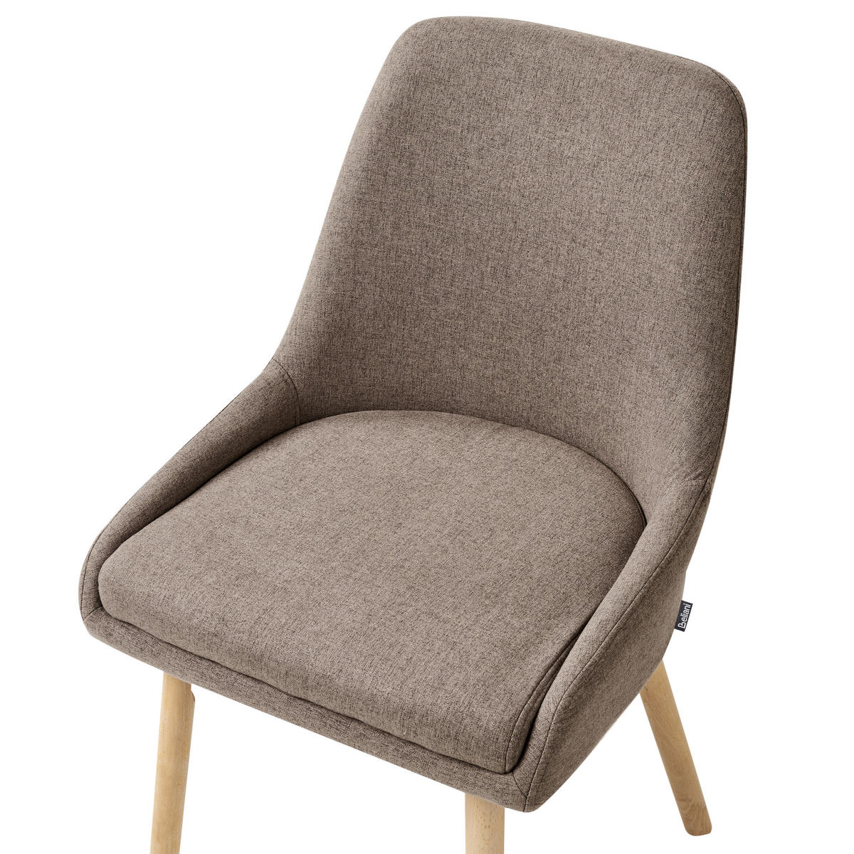 ESSZIMMERSTUHL 2er Set Stoff Braun Melfort - Braun, Holz/Textil (49/82/58cm) - Beliani