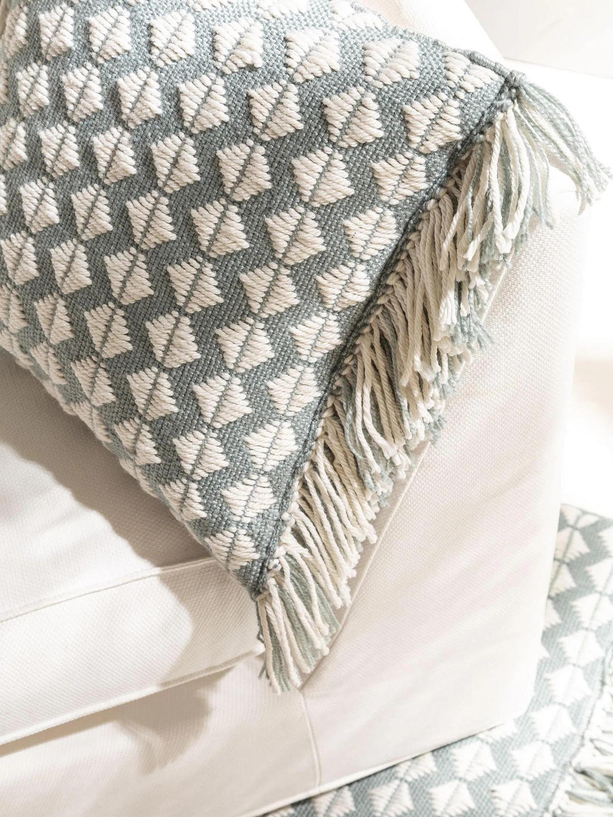 OUTDOORKISSEN Morty Blau 40x40 cm - Blau, Textil (40/40cm) - benuta
