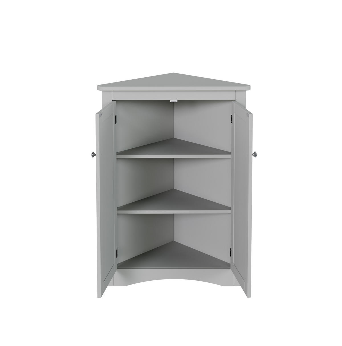 MIDISCHRANK 61,5/80 cm aus MDF mit 2 Türen Grau - Grau, Holzwerkstoff (34.5/90/61.5cm) - Modenvie