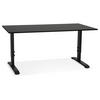 SCHREIBTISCH Höhenverstellbar Ergonomisch Design PELANO, Schwarz 160x80x86,2 cm - Schwarz, Holz/Metall (80/160/86cm) - KADIMA DESIGN