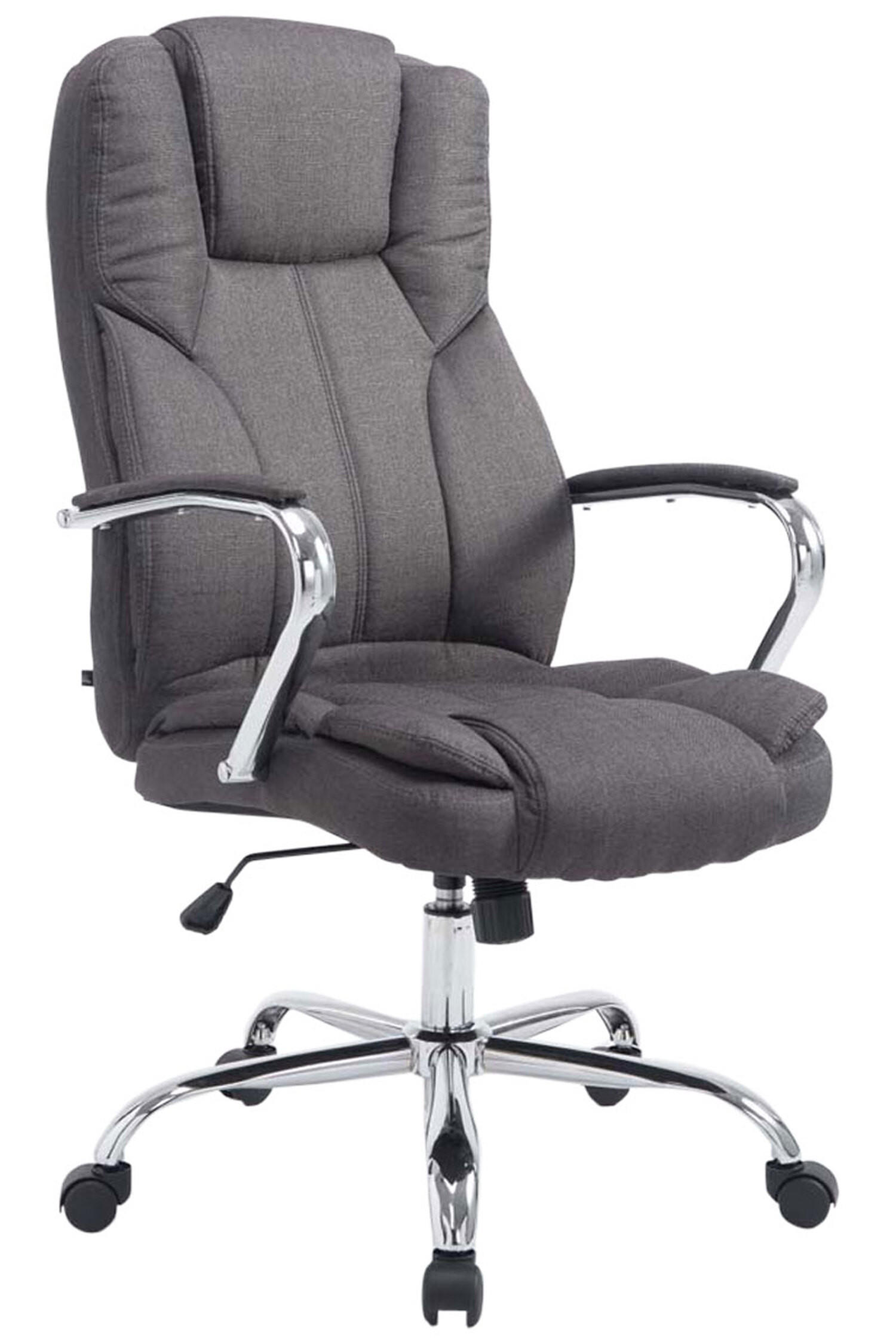 BÜROSTUHL Xavier Two, Stoffbezug Dunkelgrau - Dunkelgrau, Textil/Metall (62/125/70cm) - TPFLiving