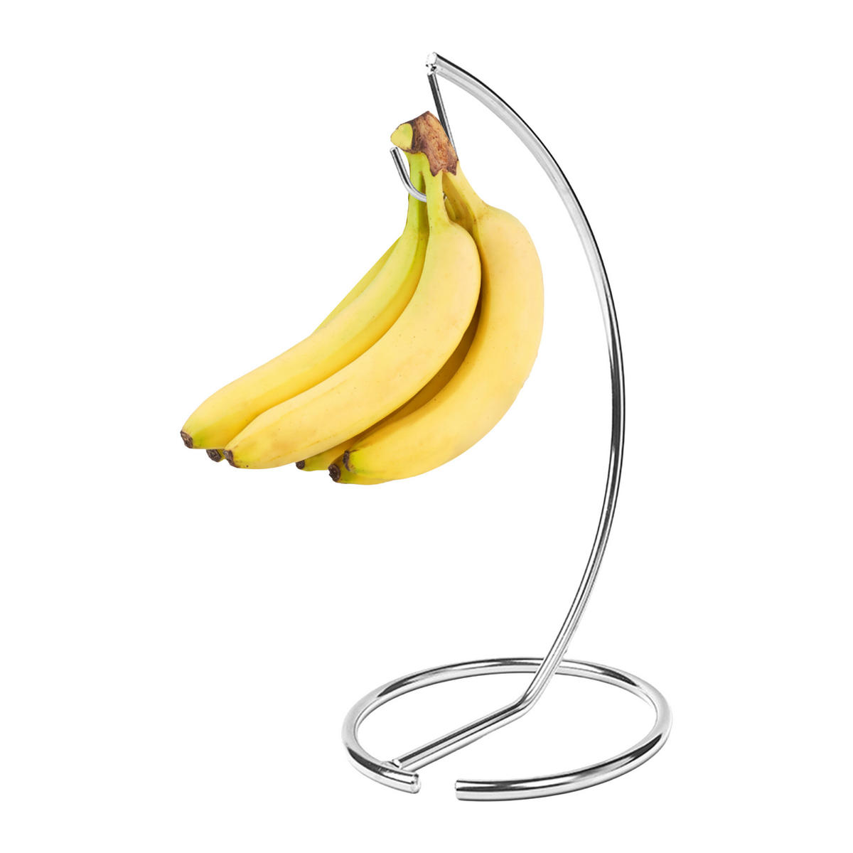 DRŽIAK na banány - strieborná, kov (16.5/34.5/16.5cm) - Relaxdays