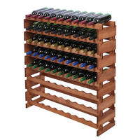 WEINREGAL VINOTECA FLEX PRO HxBxT 107x103x28cm 80 Flaschen auf 8 Ebenen Braun geölt - Braun, Holz (103/107/28cm) - PROREGAL