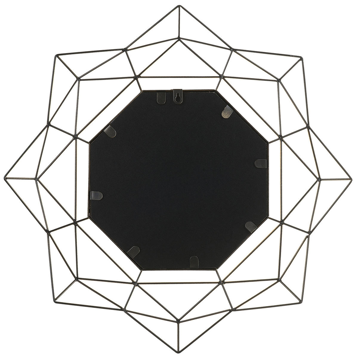 WANDSPIEGEL gold Sternenoptik 60 cm Hillion - Goldfarben, Metall (60/60/4cm) - Beliani