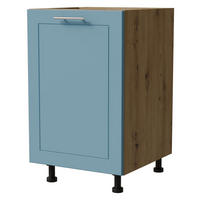 UNTERSCHRANK Bari D1D/50 Eiche Artisan / RAL 5024 pastellblau 50 / 50 / 82cm - Blau/Eiche Artisan, Holz/Holzwerkstoff (50/82/50cm) - Feldmann-Wohnen