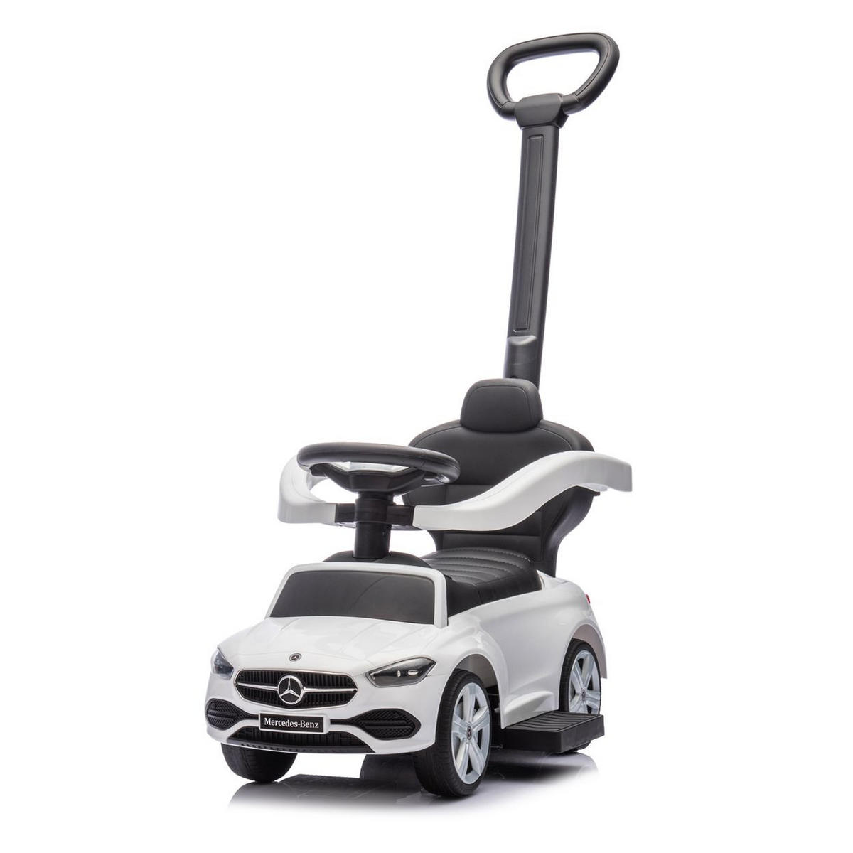 RUTSCHER Mercedes Benz C-Klasse weiß Stauraum Fußstütze Schiebegriff Hupe - Weiß, Kunststoff (84/40/83cm) - Chipolino