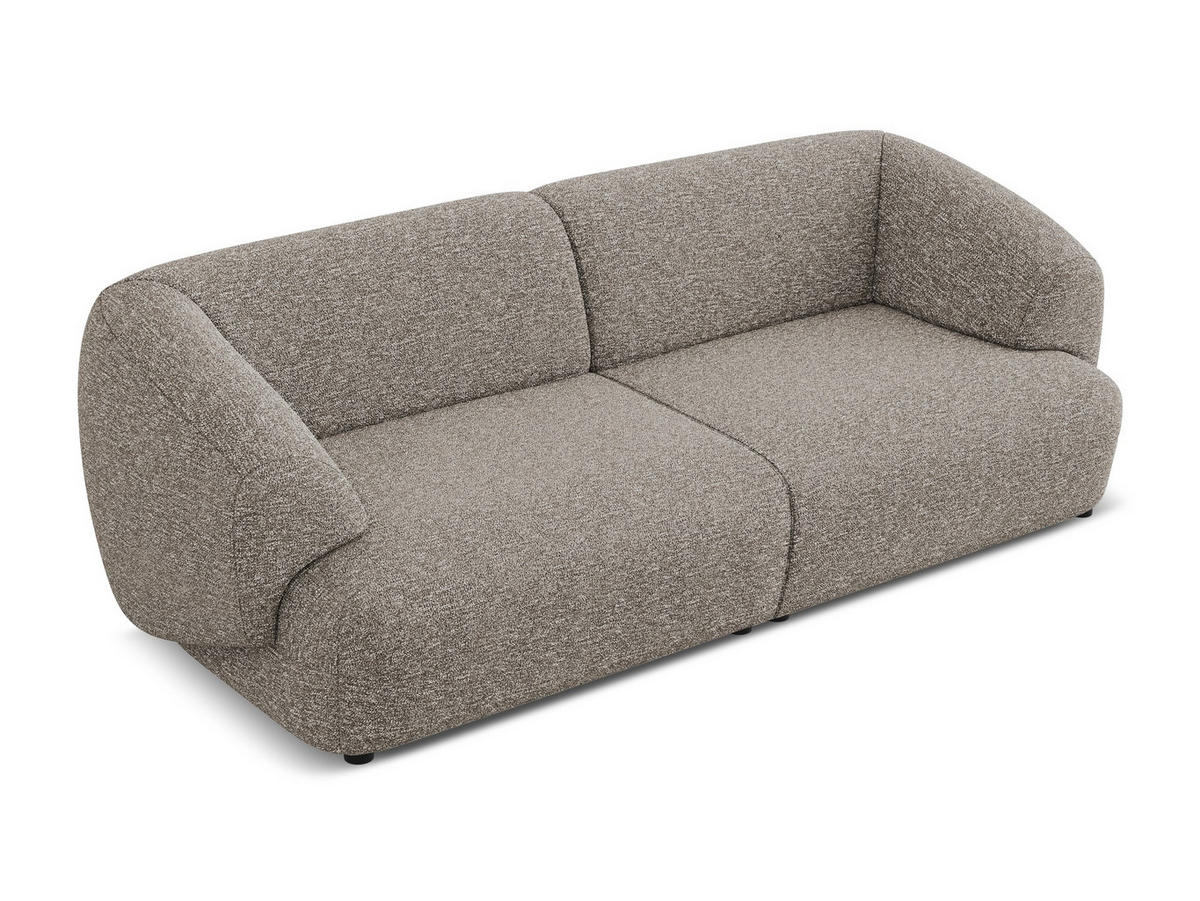 4-SITZER-SOFA Strukturstoff Stoff Beige - Greige/Beige, Kunststoff/Textil (232/81/98cm) - Makamii