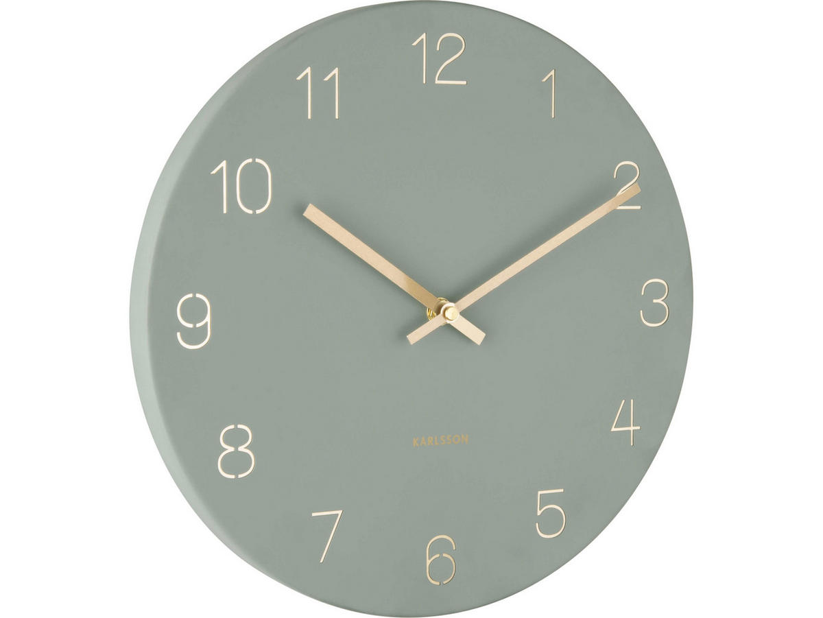 WANDUHR Grün 30x30cm - Grün, Metall (30/30/4cm) - ONZENO
