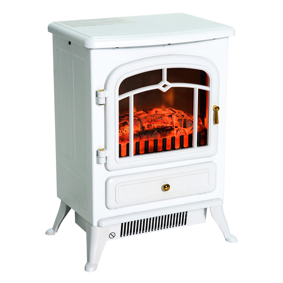 ELEKTROKAMIN, 950/1850W, Überhitzungs-Schutz, Weiß, 41,5 x 28 x 54,8 cm - Weiß, Metall (28/54.8/41.5cm) - HOMCOM