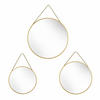 SPIEGEL Alexia 3er Set gold 28/3/28 cm Glas - Goldfarben, Metall (28/28/3cm) - Mondex
