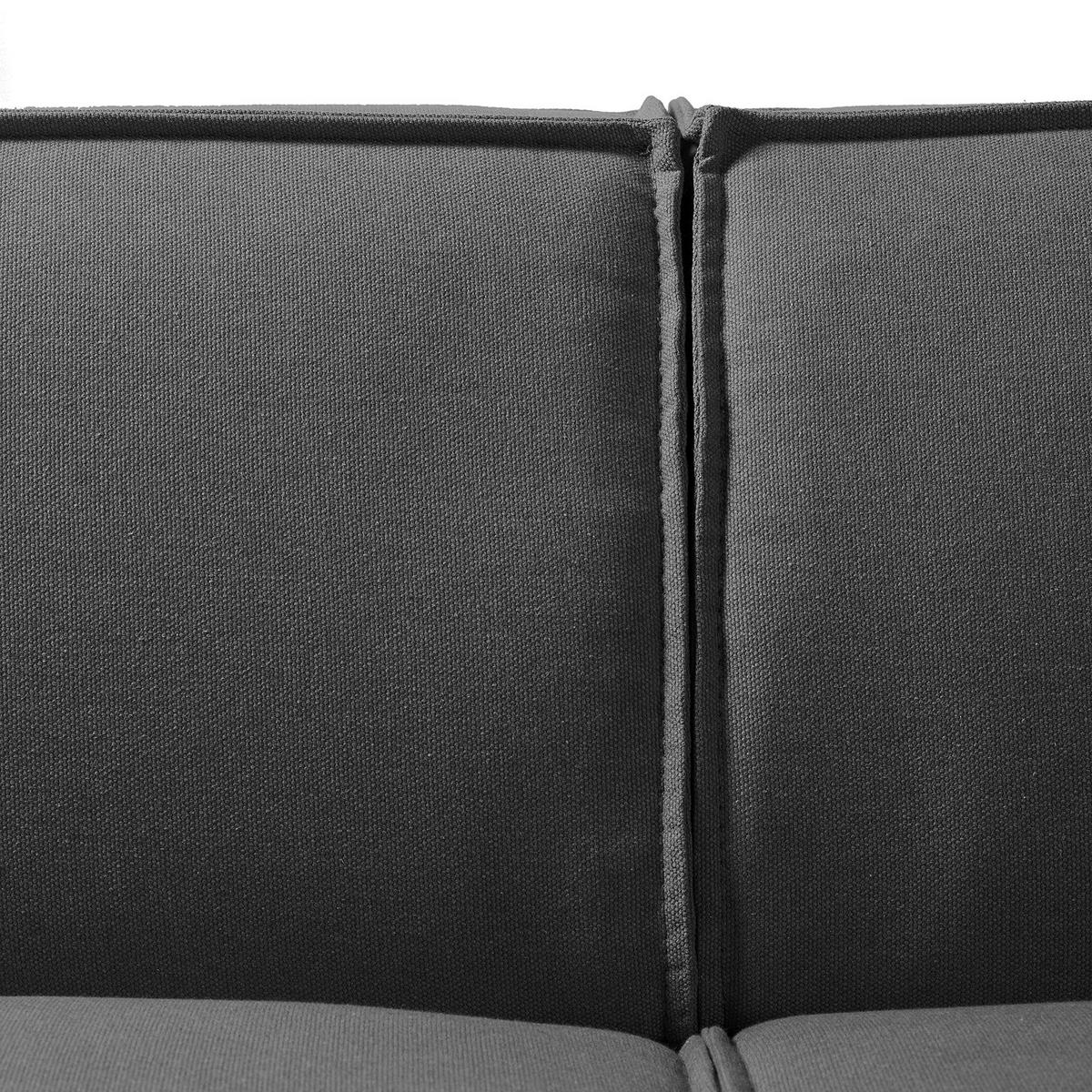ECKSOFA mit Longchair - Anthrazit/Schwarz, Kunststoff/Textil (260/177cm) - home24