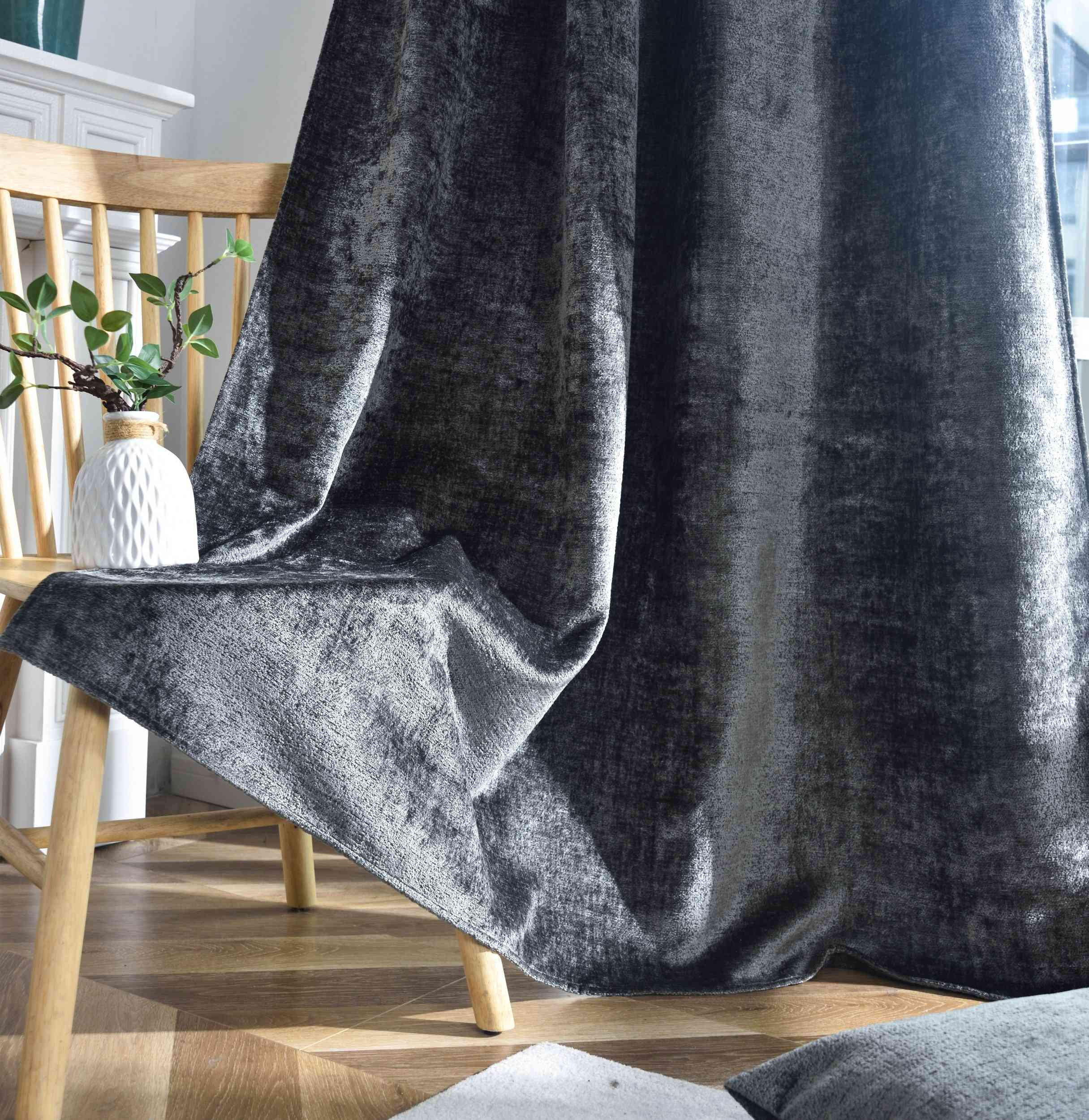 Thumbnail - Gardinenbox Vorhang, Dunkelgrau, Textil, 135x245 cm, Oeko-Tex® Standard 100, Wohntextilien, Gardinen & Vorhänge, Fertigg...