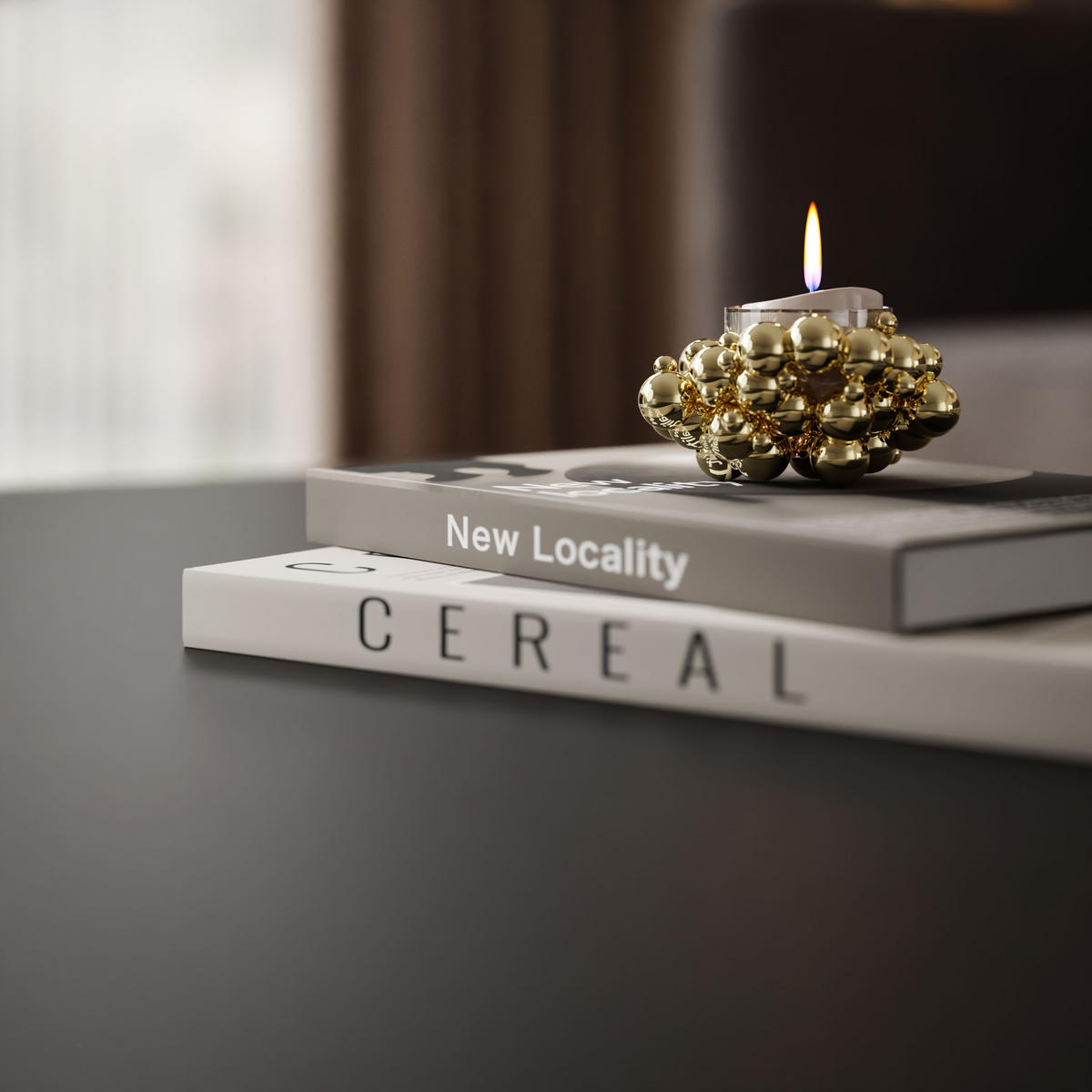 COUCHTISCH SAPHIRA GOLD mit Ablageboden, Schwarz Matt - Schwarz, Holzwerkstoff (60/100/40cm) - Lookway