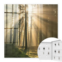 SCHLÜSSELBOX Weiß 30x30 cm – Türöffnung nach rechts - Waldlicht - Grün, Metall (30/30/5cm) - TULUP