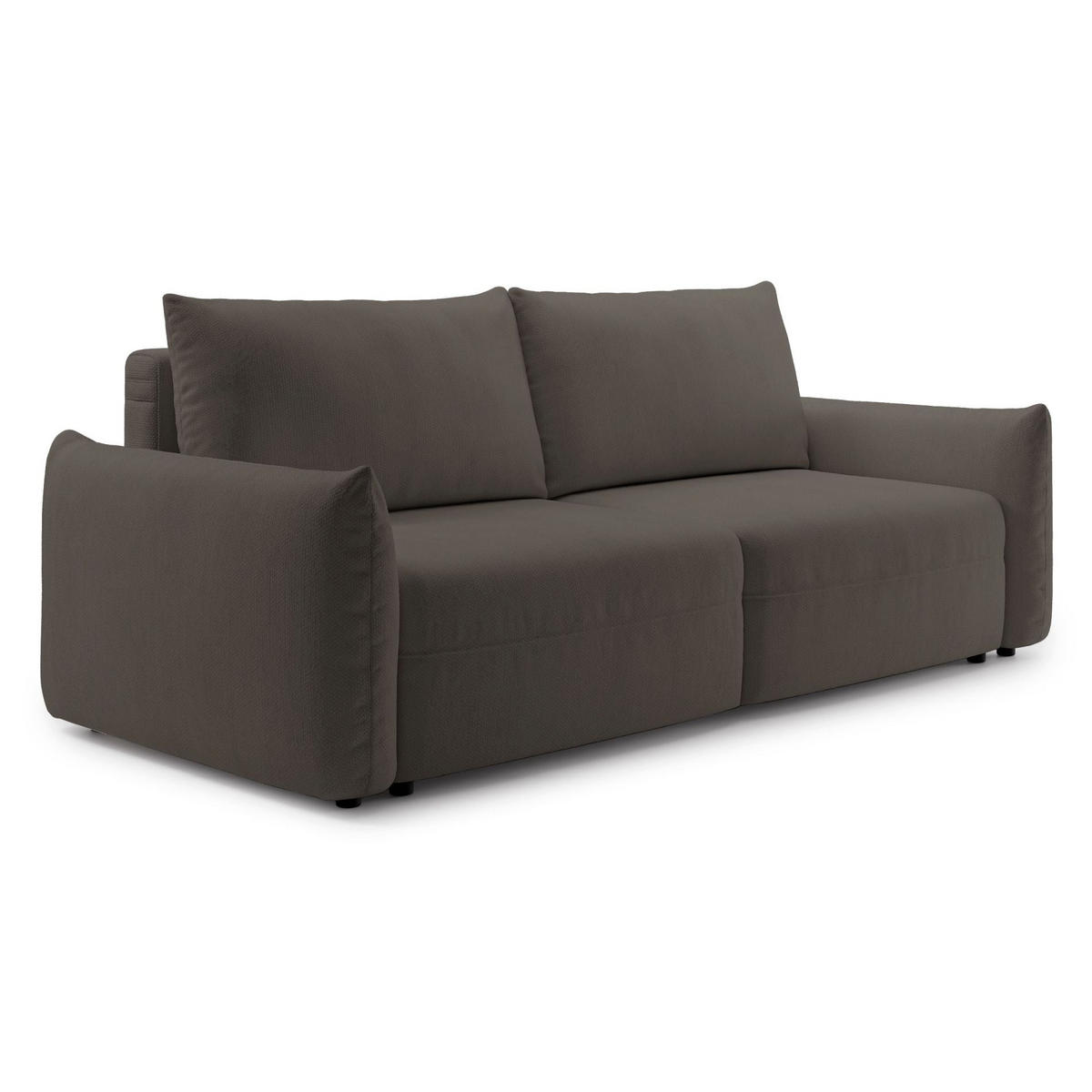 SCHLAFSOFA Theolla Braun - Schwarz/Braun, Textil/Metall (248/97/111cm) - Selsey
