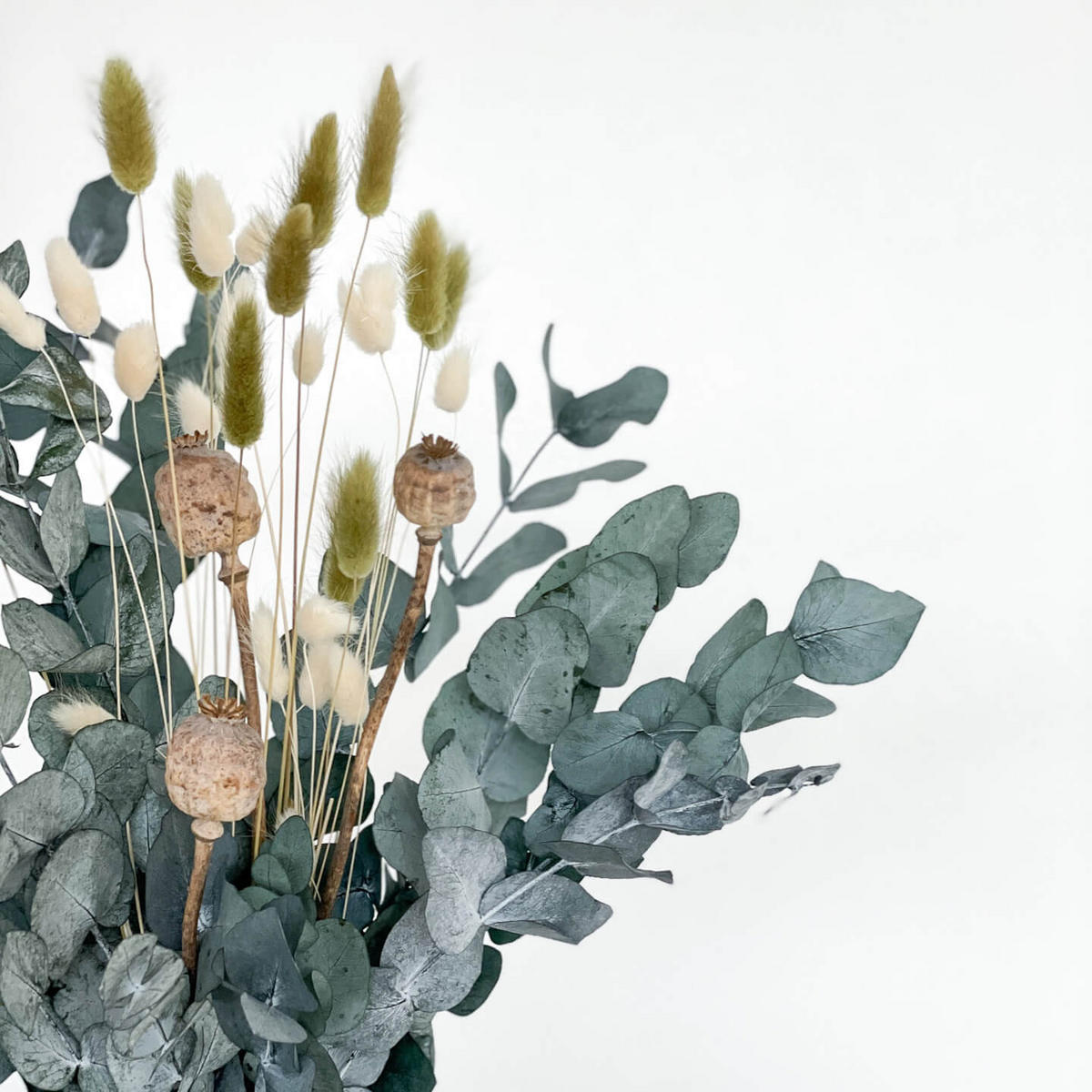 TROCKENBLUMENSTRAUSS Eukalyptus Evergreen - beige / 50 cm - Beige, Naturmaterialien (50cm) - Lykke & You