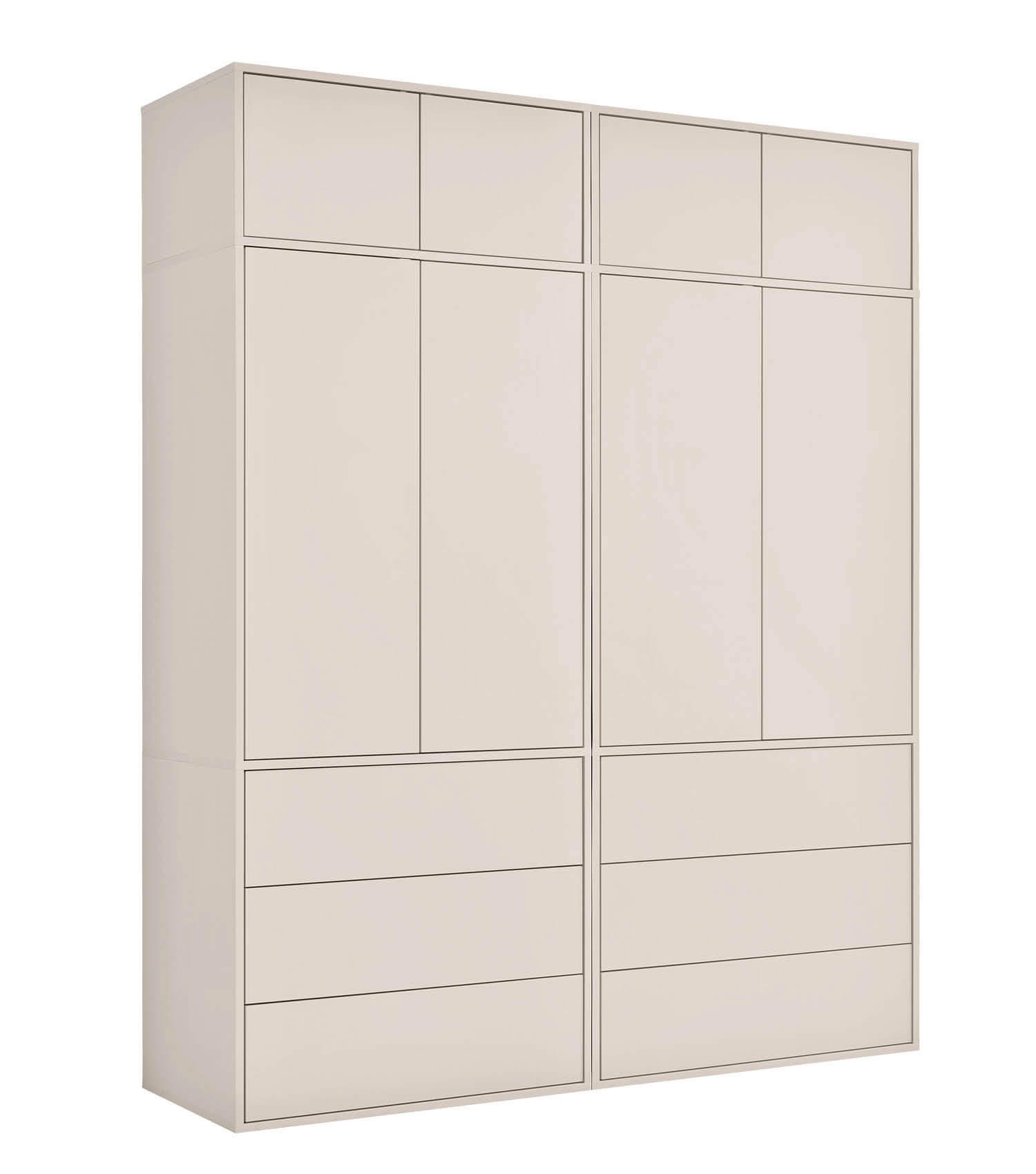 KLEIDERSCHRANK Der Robe - Beige, Holzwerkstoff (180/234/58cm) - Mokebo