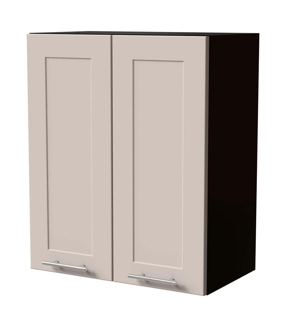 HÄNGESCHRANK Oslo W3/60 Schwarz / Kaschmir Matt 60 / 32,5 / 72cm - Kaschmir/Schwarz, Holz/Holzwerkstoff (60/72/32.5cm) - Feldmann-Wohnen