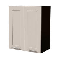 HÄNGESCHRANK Oslo W3/60 Schwarz / Kaschmir Matt 60 / 32,5 / 72cm - Kaschmir/Schwarz, Holz/Holzwerkstoff (60/72/32.5cm) - Feldmann-Wohnen