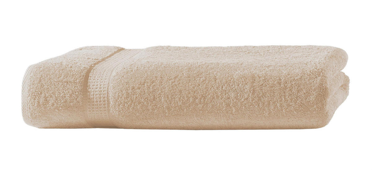 BADETUCH 100x150 cm Frottier Handtücher aus 100% Baumwolle, Beige 500g/m2 - Beige, Textil (100/150cm) - Carpe Sonno