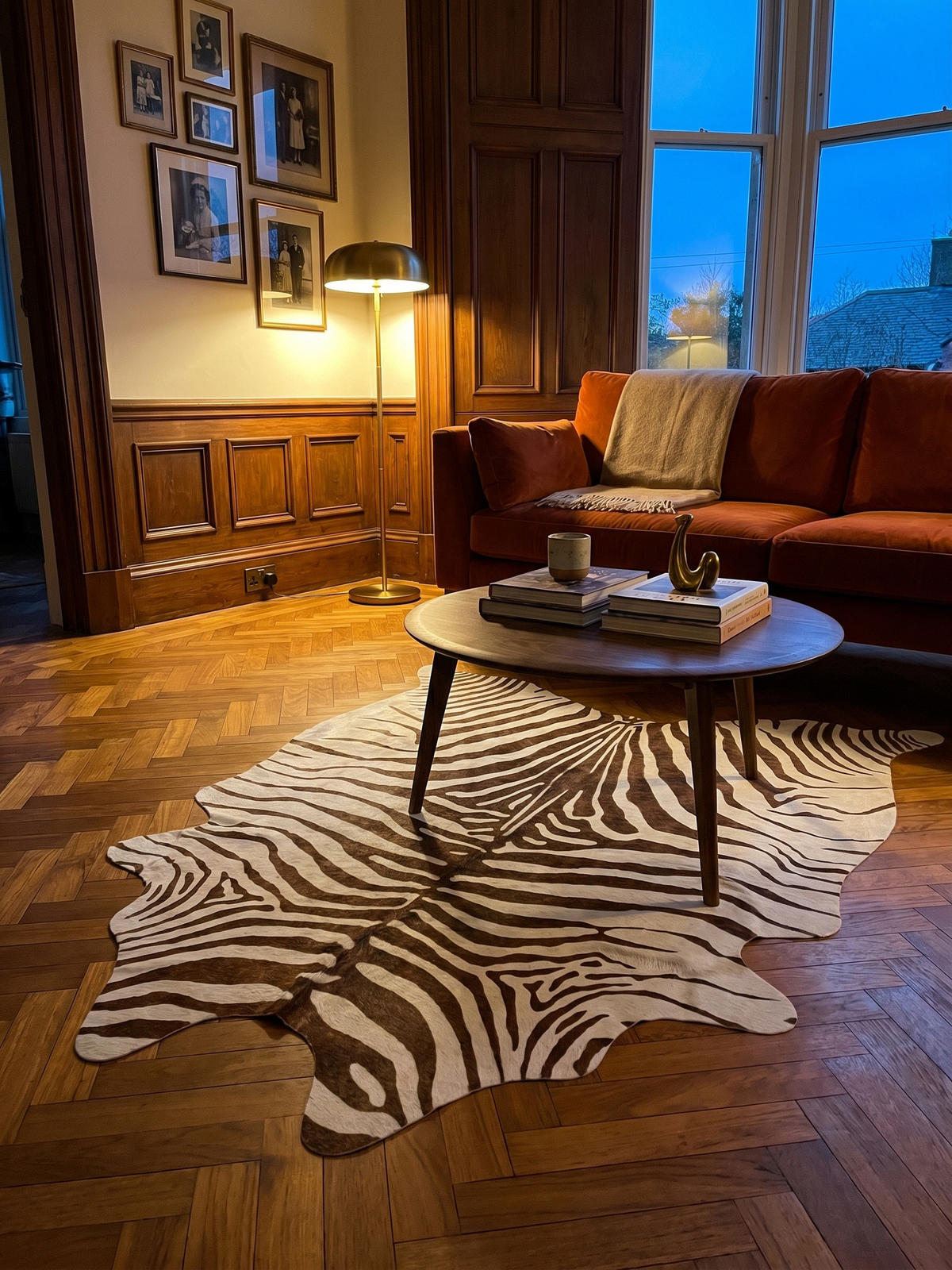 TEPPICH Flachgewebe GASTEIN in Braun, in Tigerfell-Optik, 100 x 135 cm - Braun, Textil (135/100cm) - KADIMA DESIGN