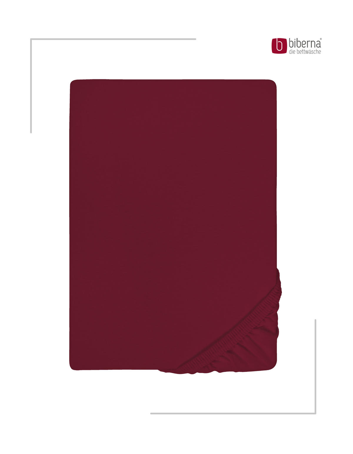 SPANNBETTTUCH Premium Jersey burgund, 90x190 cm - 100x200 cm - Bordeaux, Textil (100/200cm) - biberna