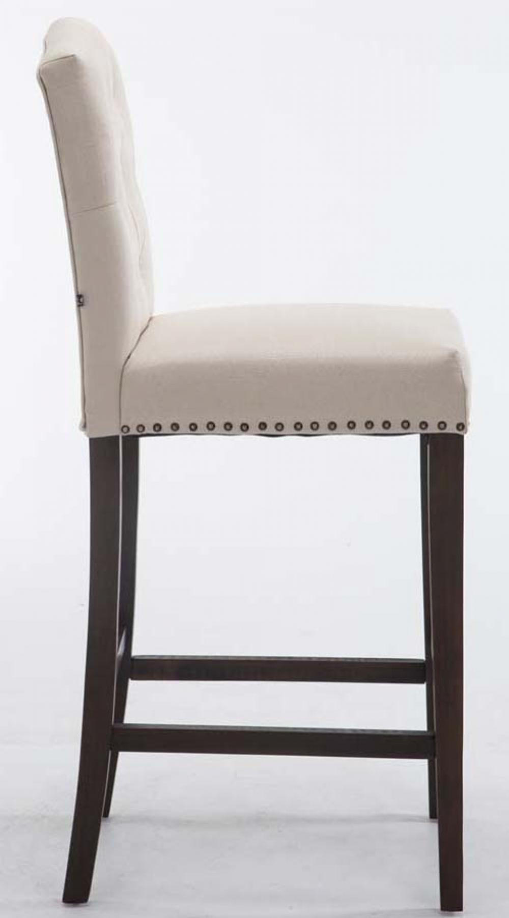 BARHOCKER 2er Set Stoff creme - Creme, Holz/Textil (42/113/57cm) - CLP