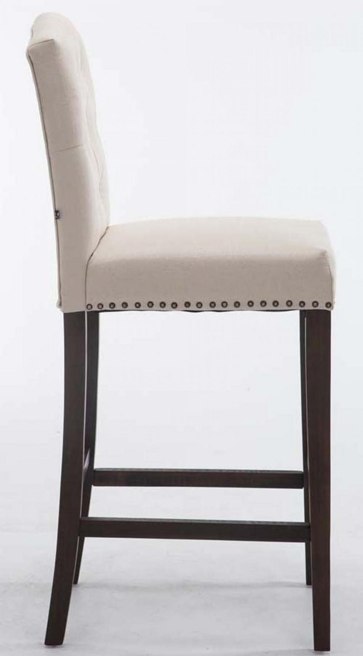 BARHOCKER 2er Set Stoff creme - Creme, Holz/Textil (42/113/57cm) - CLP