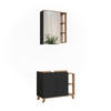 BADMÖBEL-SET Karen Sonoma/Anthrazit 2 Teile - Anthrazit, Holzwerkstoff (80/65/35cm) - Vicco