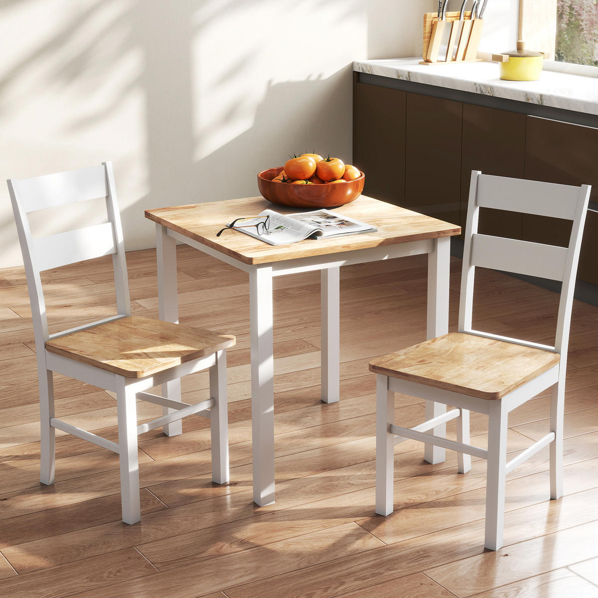 ESSZIMMERSTÜHLE 2er-Set Eichefarben 50.5/40.0/88.5 cm - Eichefarben, Holz (40/88.5/50.5cm)