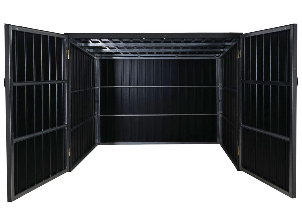 MÜLLTONNENVERKLEIDUNG Anthrazit - Anthrazit, Metall (213/172/160cm) - MCW